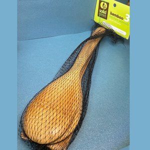 Solid Green by TruBamboo Bamboo Kitchen Utensils set of 3 NWT